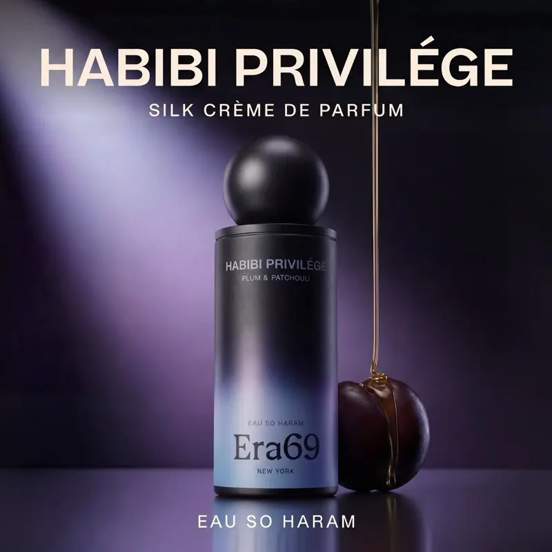 Habibi Privilège - Silk Deodorant Crème de Parfum for Him - Waist Down & Whole Body - Hushes Odor, Hydrates & Smooths Skin - Plum & Patchouli - by Era69