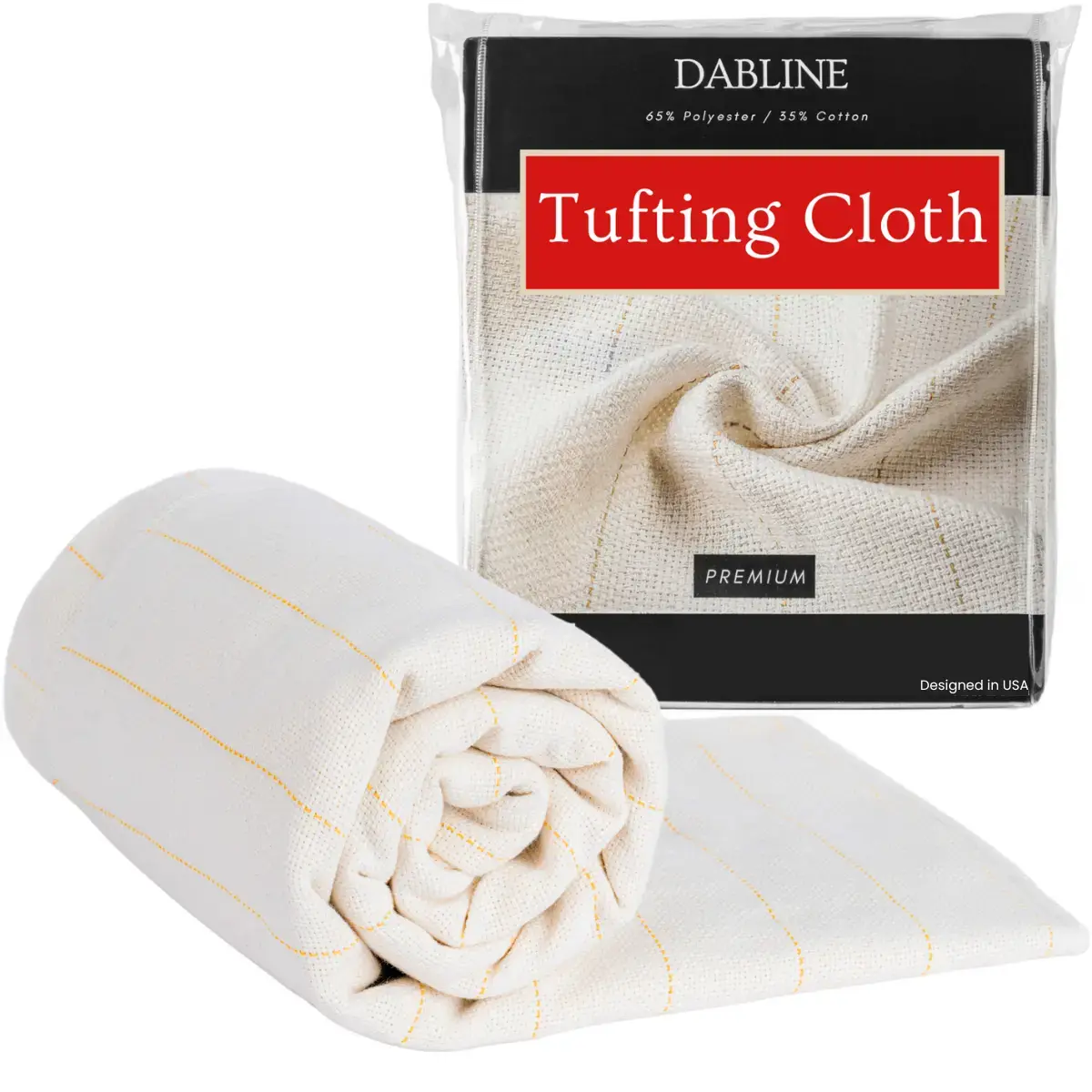Tufting Cloth, Plain Weave Woven Texture Fabric with UV Resistance, Compatible with Cut and Loop Pile Tufting Guns, 3pcs, Casual