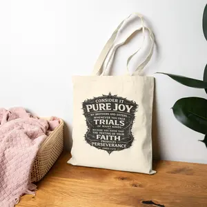 Perseverance Keep Going Tote Bag | Inspirational Scripture Typography