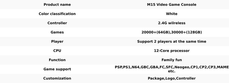 2025 New Cheap M15 Pro Video Game Box Classic Retro Game TV Stick With 2.4G Wireless Gamepads With 20000 Games