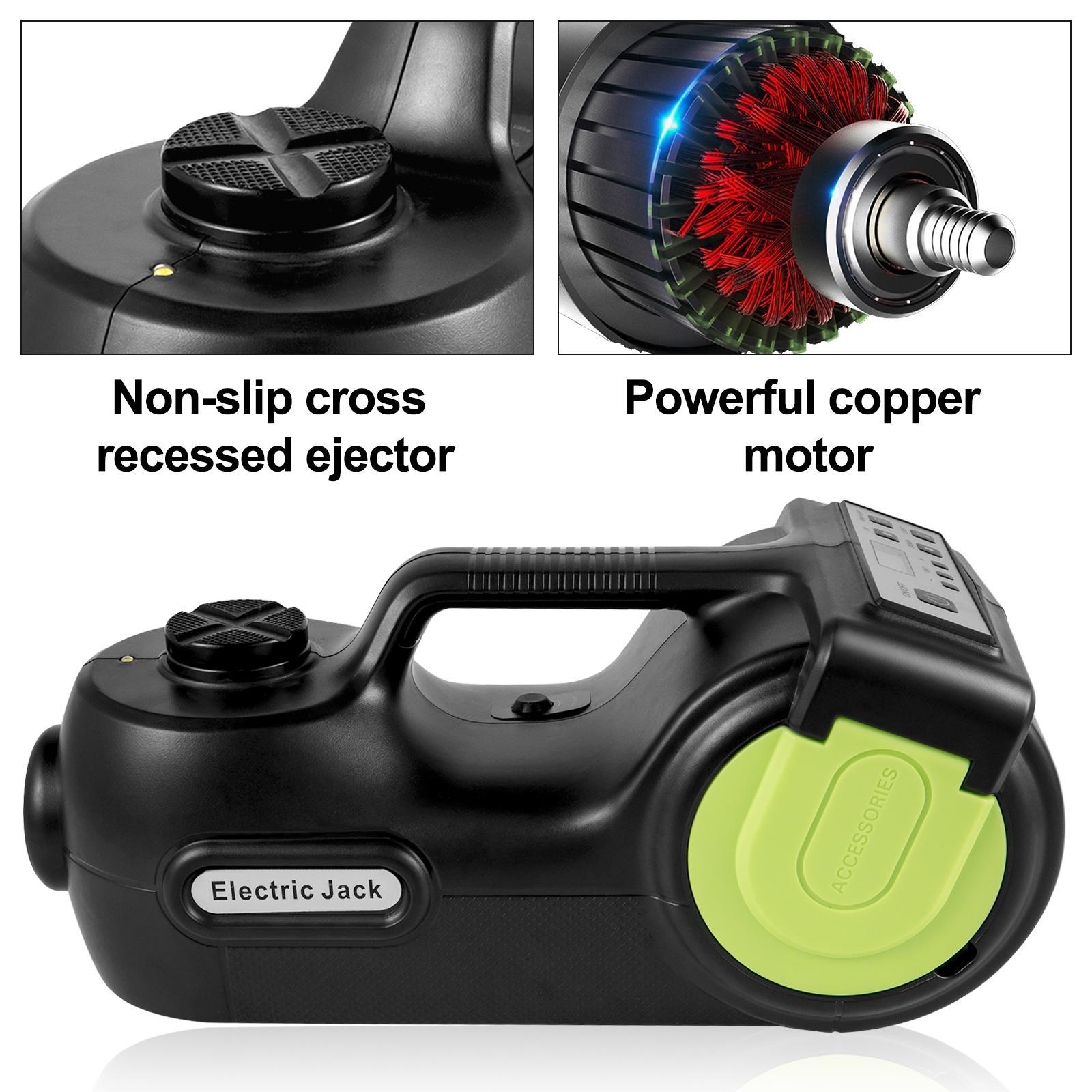 VEVOR Electric Car Jack 5 Ton Car Jack Hydraulic, TikTokShopBlackFriday, Electric Floor Jack with Electric Impact Wrench, LED Light Hydraulic Jack Car Repair Tool, 135-360 mm Lifting Range for SUV MPV Sedan Truck Repair