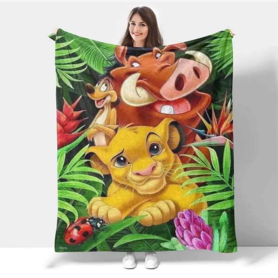 The Lion King Blanket Applies to Super soft  decorative sofa/sofa/bedroom  It is an excellent gift for children, family and friends Suitable as a gift sizes 60*80,30*40(baby ),40*50(kids),50*60
