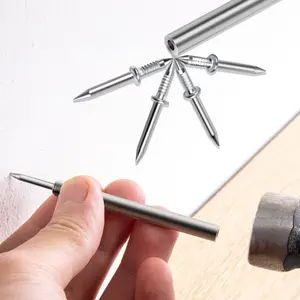 50/100/200pcs Carbon Steel Nails for Seamless Installation Diamond Head Corrosion Resistant Easy Penetration Wood Trim Carpentry Tools