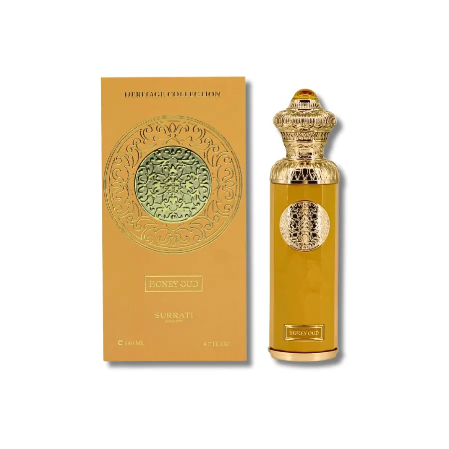 Surrati Honey Oud Eau de Parfum, Aromatic & Long-Lasting Perfumes for Women with Warm Vanilla Scents, Amber & Rose Notes, 4.4 fl oz, Aromatic Edp Scents, Women Perfumes, Adults, Cardamom Mix, Floral Woody Fragrance, Women's Fragrance