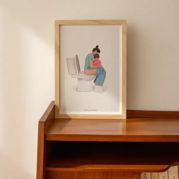 Funny Mother Daughter Art Print, Motherhood