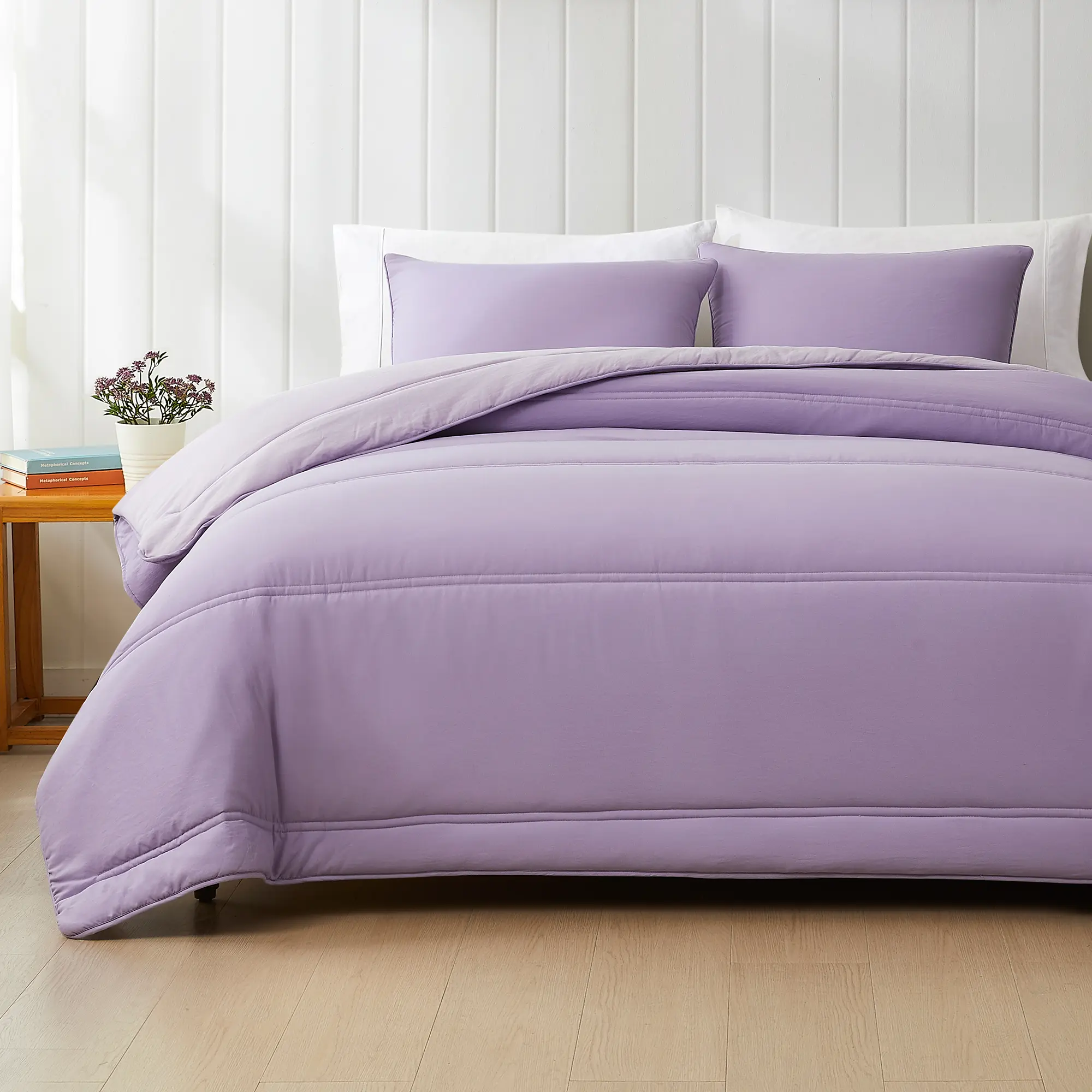 Lush Decor Oslo Soft Reversible Quilted Comforter Set, 2 or 3 Piece Set, Twin/Twin-xl/Full/Queen/King/Cal King, - Soft Bedding Set - Dorm Decor - Minimalist & Modern Decor