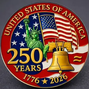 Independence Day Brooch Gold Plated – Statue of Liberty 250th Anniversary USA Patriotic Pin