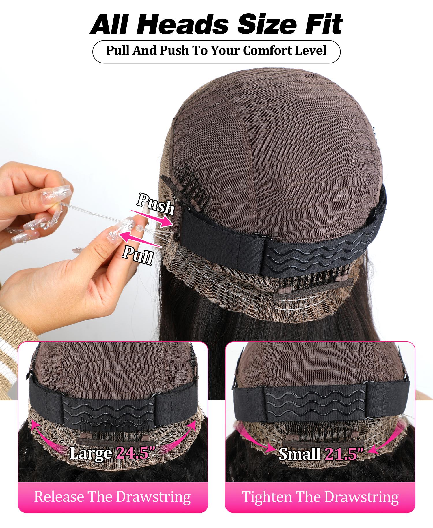 Kinky Straight 360 Fit Wear Go Wig Bleached Knots Lace Front Wig with Drawstring 360 Glueless Wigs #TiktokShopBackToSchool Kinky Straight 360 Fit Wear Go Wig Bleached Knots Lace Front Wig with Drawstring 360 Glueless Wigs #TiktokShopBackToSchool