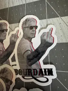 Anthony Bourdain Die Cut Sticker Chef Travel Foodie Quote Funny Celebrity Kitchen Waterproof Vinyl Sticker -  Funny Meme for Laptops & Water Bottles ,Vinyl Stickers!