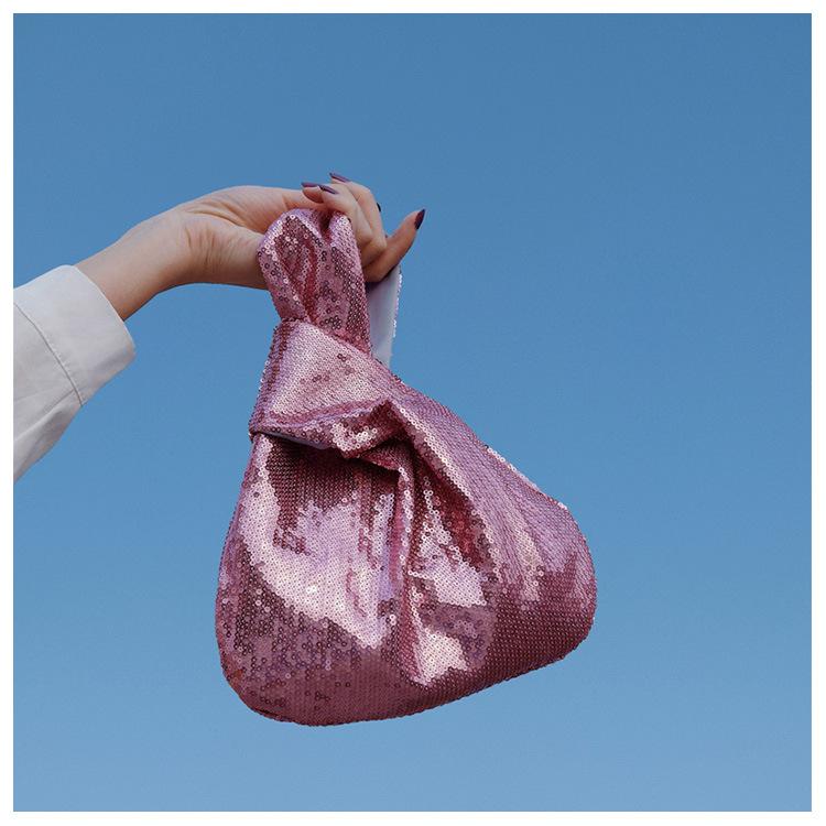 Aidonger Solid Color Sequin Wristlet Clutch – Sparkly Mini Party Bag for Girls Night & Going Out