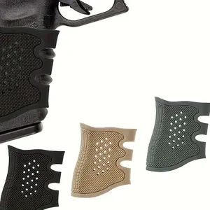 2026 Tactical Rubber Non-Slip Grip Sleeve for Glock G17, G19, G19X, G20, G21, G22, 23, 25, 31, 32, 34, 35, 37, 38, 41, 43X, 44, 45, and 48 – Textured Handgun Grip Cover, Anti-Slip Rubber Handle Sleeve, Holster Compatible, Easy Install Shooting Accessories