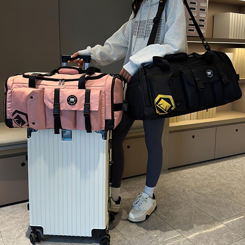 Large Capacity Soccer Travel Backpack Dry Wet Separation Sports Gym Bag, Separate Shoe Storage Compartment Zipper Bag Travel Duffel Bag For Business Trip