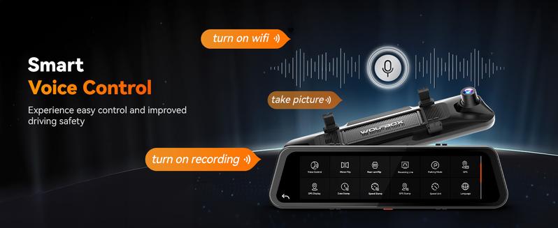 WOLFBOX G900 Tripro Bumper Version 3 4K Mirror Dash Cam with STARVIS 2 IMX678 Night Vision 5.8GHz WiFi Voice Control 256GB Card GPS Included Automotive Dashcam TikTokShopHolidayHaul