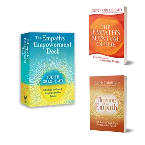 Now available for the first time on TikTok Shop: the Thriving as an Empath Bundle featuring three key works from New York Times bestselling author and psychiatrist Judith Orloff (Self Help Book and Card Bundle for Empaths!) 