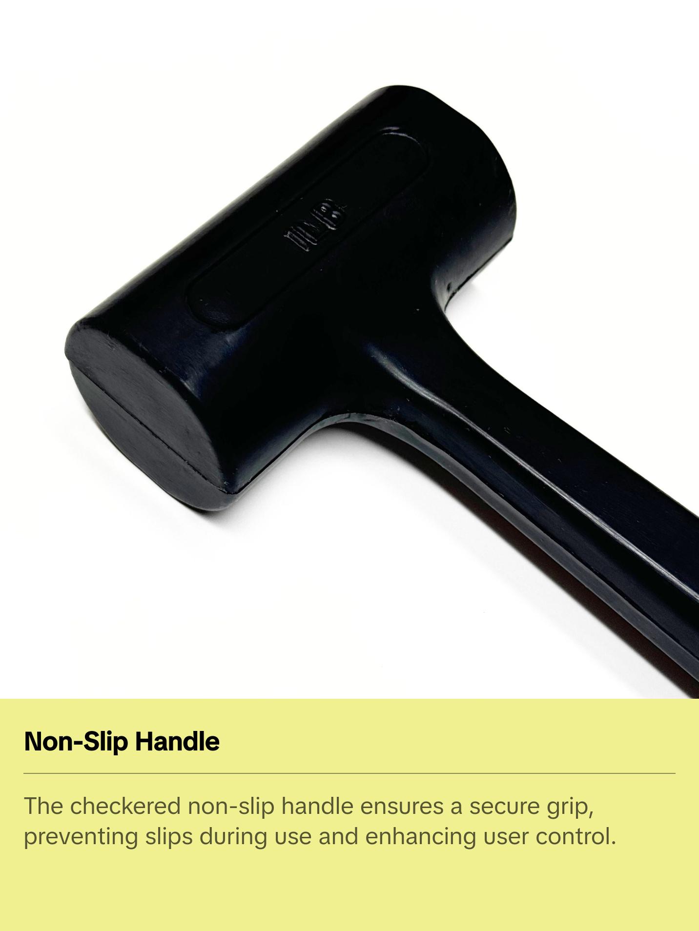 Shock Absorbing Dead Blow Rubber Mallet for Stamping and Leathercraft