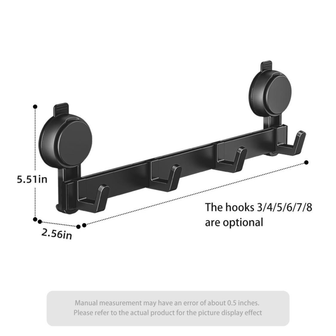 Over-the-Door Suction Cup Hook Rack – No-Drill & Removable, Heavy-Duty Load-Bearing | Bathroom & Entryway Coat Hanger Organizer