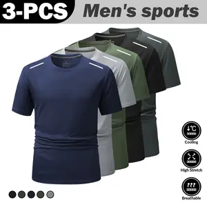 2026 New 3-Pack Quick-Dry Sports T-Shirts Breathable High Elasticity Fitness Commuting Versatile