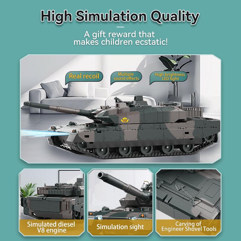 TongLi   1/24 Scale Remote Control Tank Remote Control Tank Toy Tank Realistic Sound and Light Effects Remote Control Toy Tank Rotatable Turret Japanese Tank Simulation Model Toy Comes with Rechargeable Battery Toy Gifts Christmasgift New Year gift
