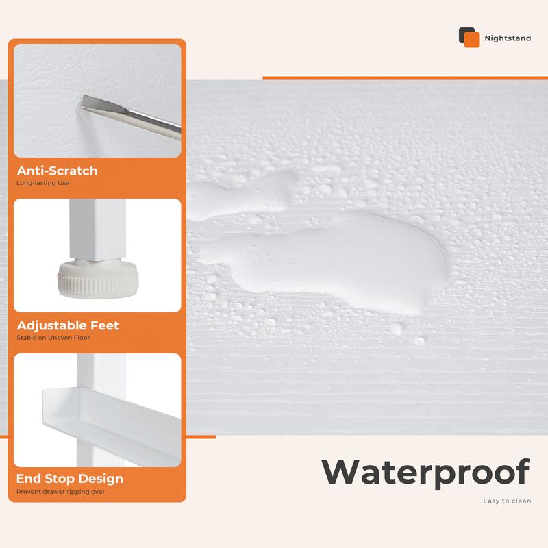 【New Color】Dresser for Bedroom Drawer Dresser Organizer Storage Drawers Fabric Storage Tower, Chest of Drawers with 8 Fabric Bins, Steel Frame, Wooden Top