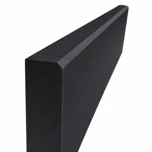 Absolute Black Granite Honed Matte Stone Baseboard Molding