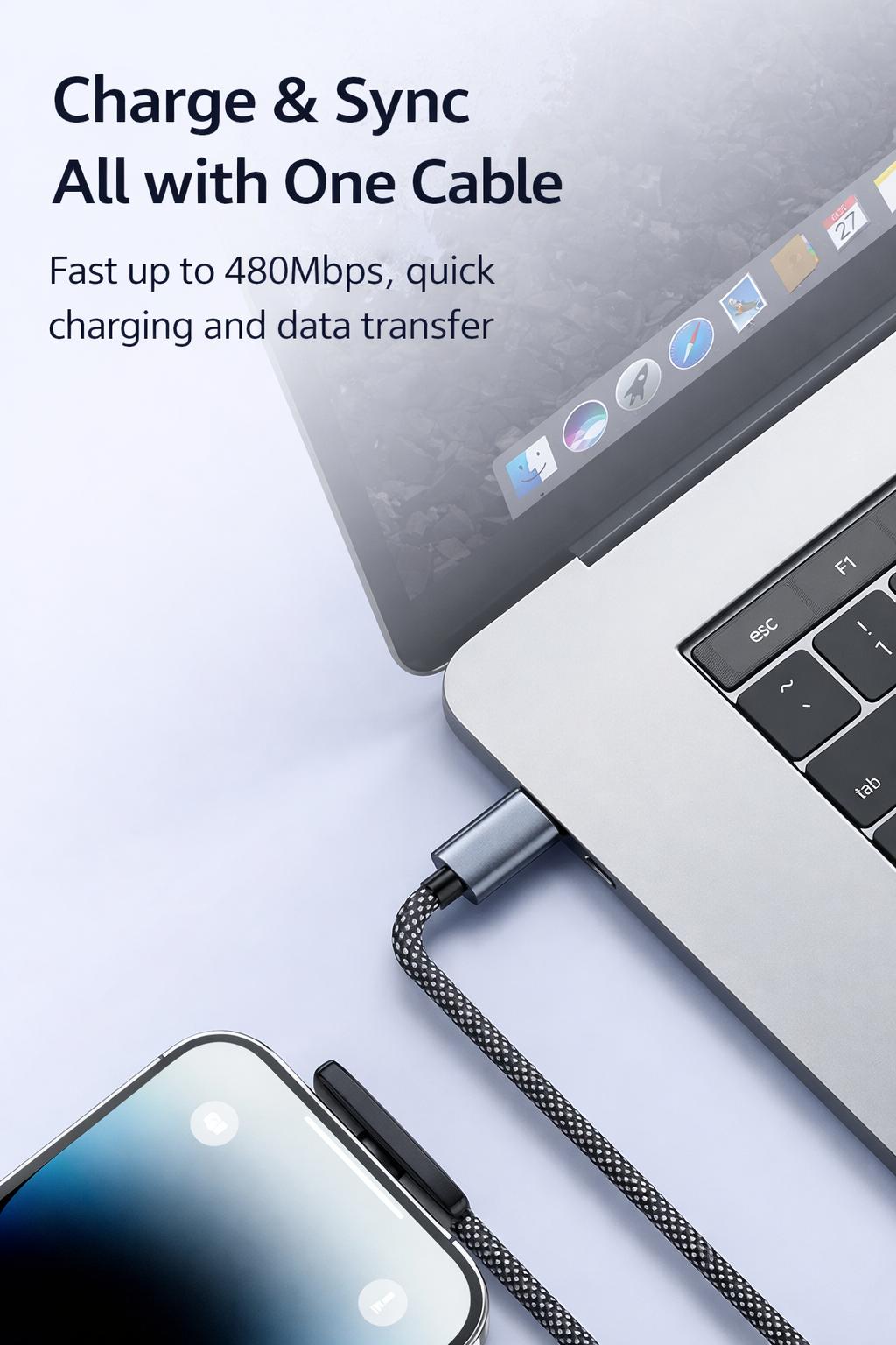 PD20W/30W Right Angle Lightning Cable Fast Charging Braided Durable Cord for Gaming Compatible with iPhone 6-14 Stable Safe Charging No Blocking Hands While Playing for iPhone14pro/13/12/11/XS MAX iPad AirPods 3.3Feet 6.6Feet PD20W/30W Right Angle Lightning Cable Fast Charging Braided Durable Cord for Gaming Compatible with iPhone 6-14 Stable Safe Charging No Blocking Hands While Playing for iPhone14pro/13/12/11/XS MAX iPad AirPods 3.3Feet 6.6Feet