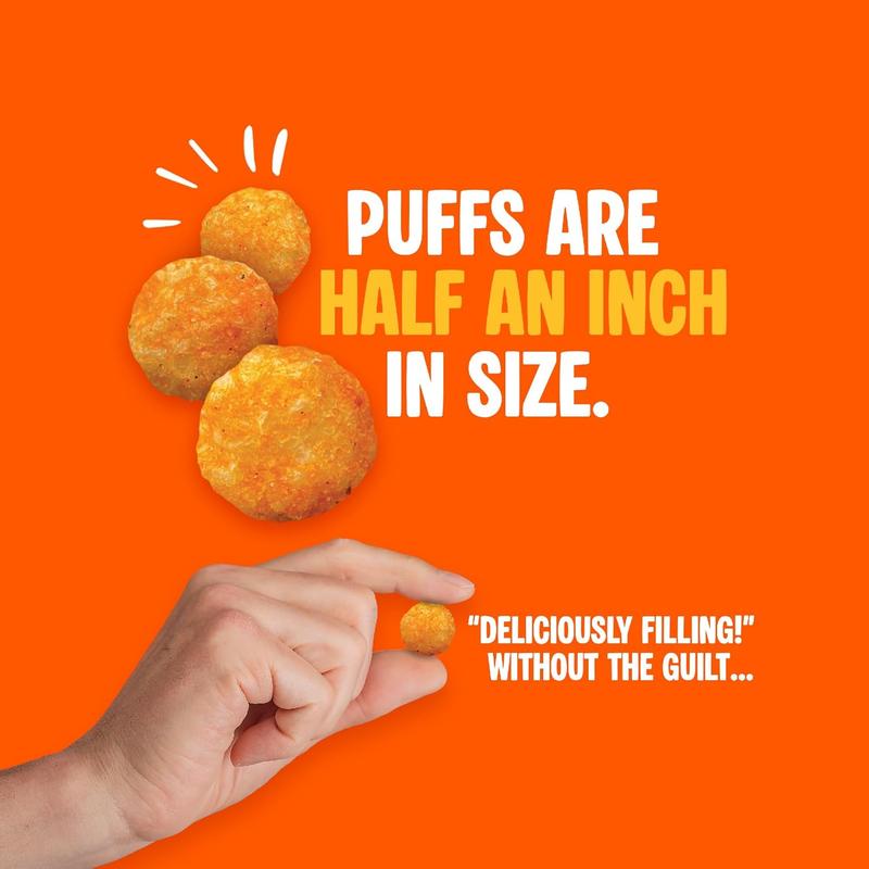 Protein Puffs - (Nacho Cheese), Keto Friendly, Low Carb Snack (300g, 21g Protein, 2g Net Carbs, High Protein, Healthy Crunchy Snack).