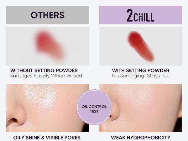 2CHILL Aqua Setting Powder – Korean Skincare Makeup, Lightweight Matte Finish Translucent Face Powder, Oil Control & Long-Lasting, Hydrating, Cosmetic
