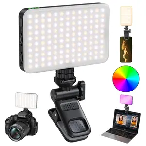 Rechargeable Selfie Light,Clip Fill Light for Phone Laptop Tablet Portable Light for Video Conference Live Streaming Zoom Call Makeup Picture (Black)