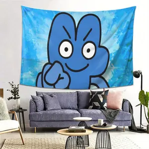 Four BFDI themed tapestries, wall decorations, suitable for living rooms, bedrooms, offices, university dormitories. Perfect gifts for festivals.