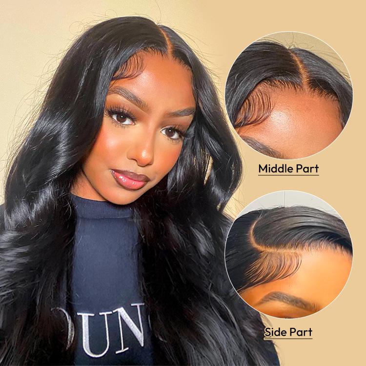 West Kiss Long Length Body Wave 13x4 Lace Front Wig Human Hair Pre Bleached Knots Pre Plucked Hairline For Women