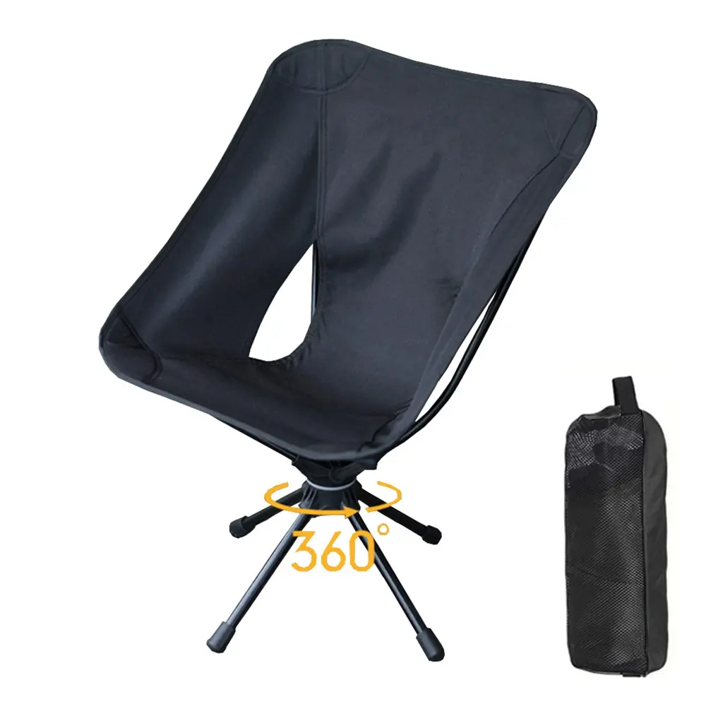 Camping Swivel Chairs, Lightweight Folding Rotatable Chairs, Outdoor Portable Collapsible Chair with Carry Bag, Ideal for Hiking, Picnic, Beach, Fishing, Foldable Seat
