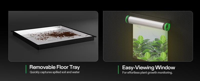 VIVOSUN Grow Tent, High Reflective Mylar with Observation Window and Floor Tray for Hydroponics Indoor Plant VIVOSUN Grow Tent, High Reflective Mylar with Observation Window and Floor Tray for Hydroponics Indoor Plant