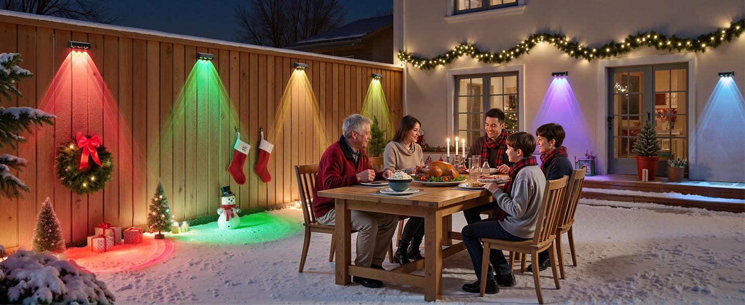 Nupostai LED Solar Lights Outdoor Waterproof 8 Fixed Colors & RGB Changing 3-Heads Concave Lens IP65 for Fence Step Wall Backyard Deck Patio Railing Pool Porch Garden Pathway Decorative Nupostai LED Solar Lights Outdoor Waterproof 8 Fixed Colors & RGB Changing 3-Heads Concave Lens IP65 for Fence Step Wall Backyard Deck Patio Railing Pool Porch Garden Pathway Decorative