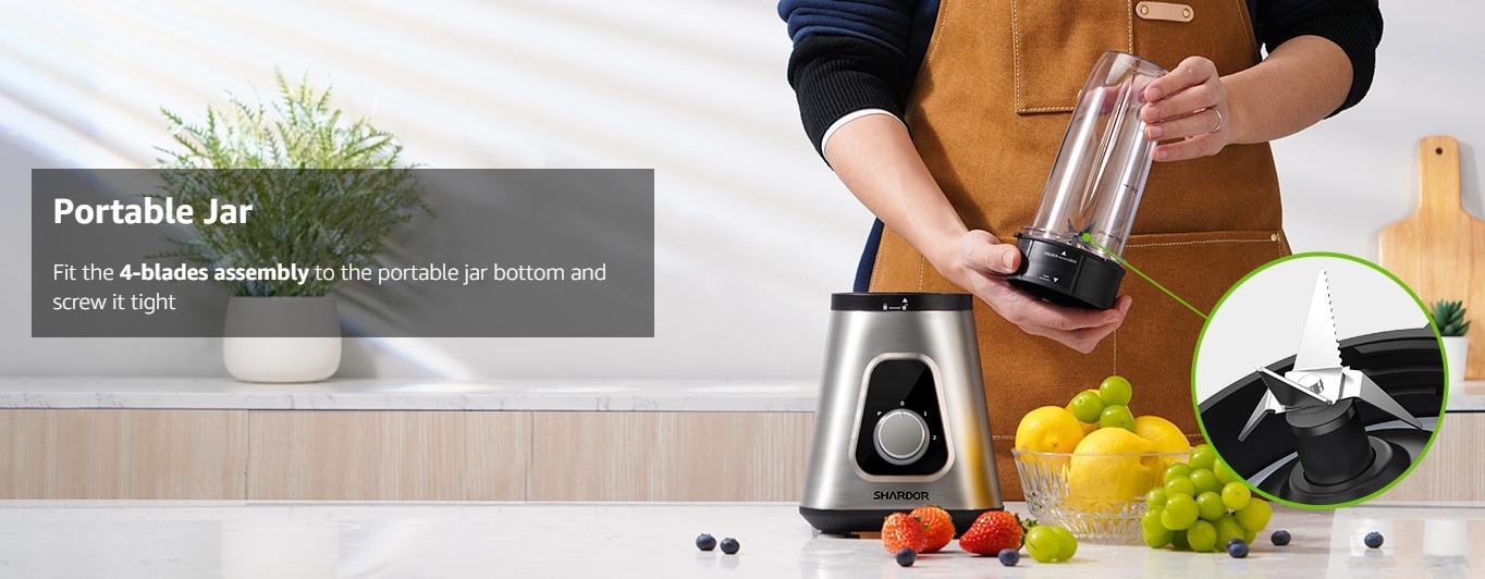 Professional Blender, 5 Functions Touchscreen Control Smoothie Blender for Smoothies,Frozen Drinks & Ice Cream, 1200W Countertop Blender with Travel Cup, , 52oz Glass Jar, for Ice Crushing/Sauce/Nut Butter/Soup