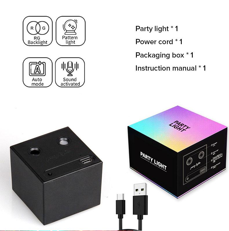 RGB Disco Party Light – Rechargeable & Portable, Perfect for Home, Party & Dance Floor，Outdoor Light