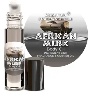 MOBETTER FRAGRANCE OILS African Musk Body Oil 0.33 Oz Roll On Glass Bottle