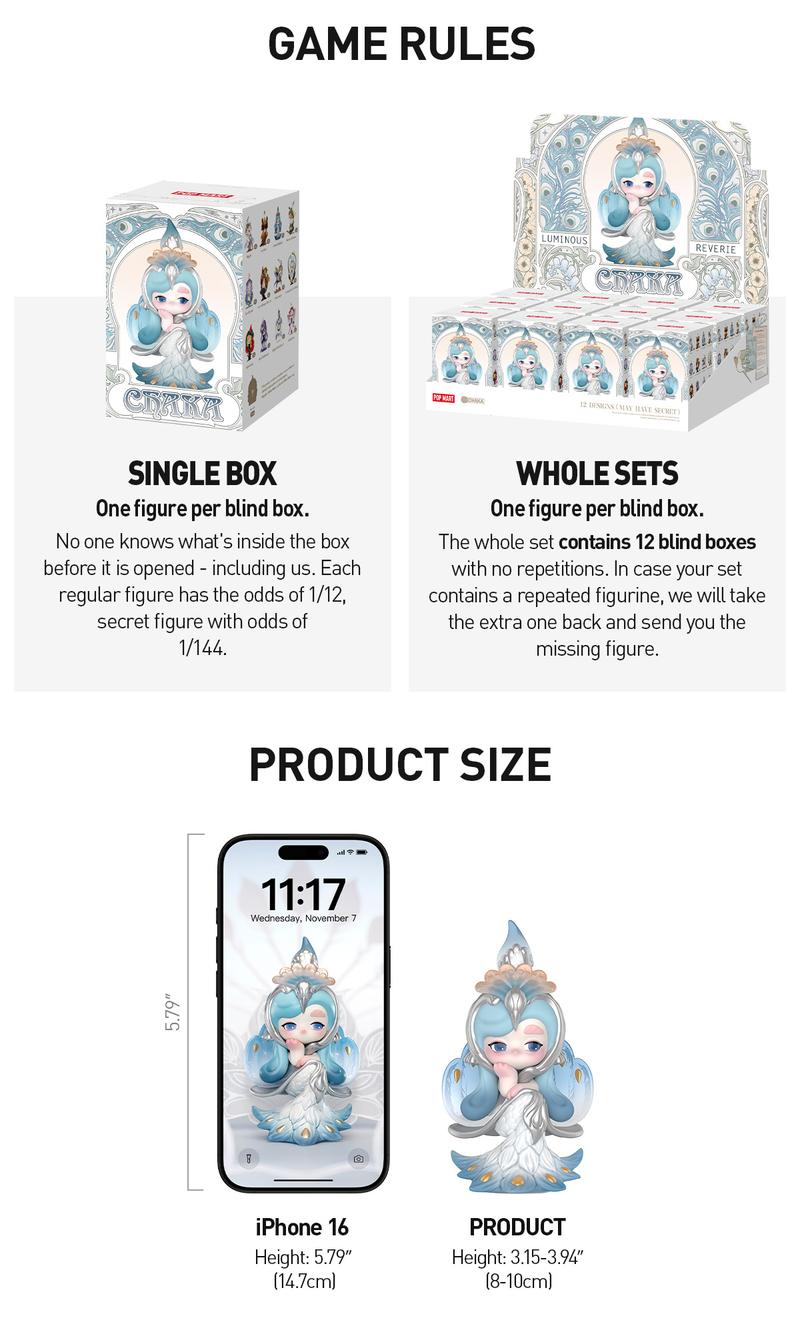 POP MART CHAKA Luminous Reverie Series Figures