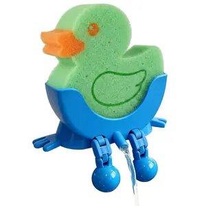 2026 New Cute Sponge Holder with Self-Drainage – 3D Printed Kitchen Sink Organizer with Elevated Stand for Fast Drying