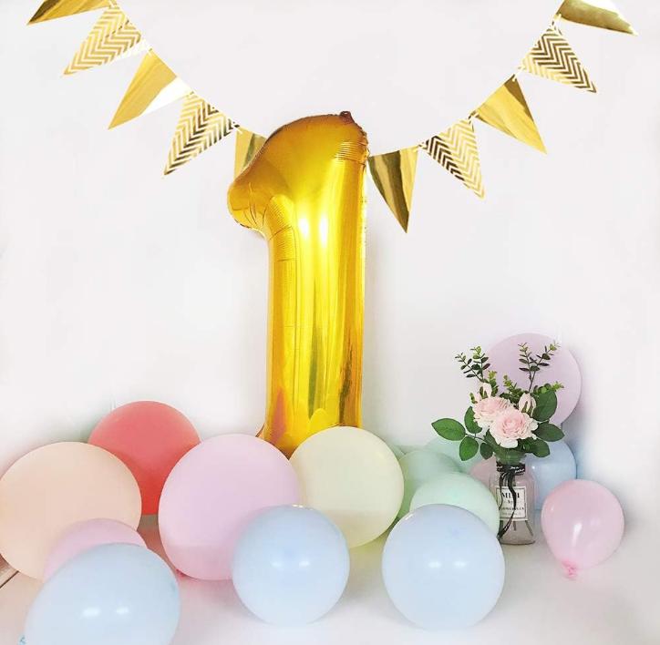TONIFUL 40 Inch Gold Large Numbers Balloon 0-9 Foil Mylar Big Number Balloon Digital 2 for 2026 Graduation New Year Eve Birthday Party,Wedding, Bridal Shower Engagement Photo Shoot, Anniversary