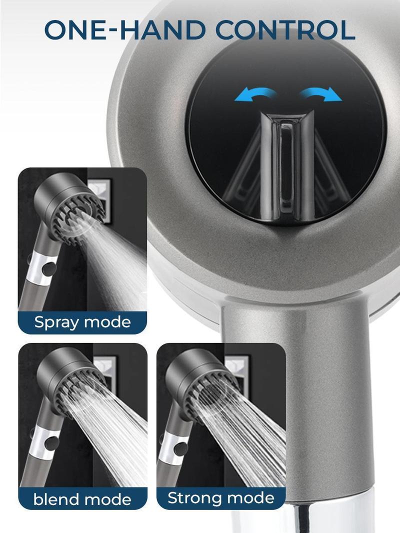 Christmas Promotion Special Offer! Handheld Filtered Shower Head Stainless Steel, 3 Modes High Pressure Durable Bathroom Shower Set