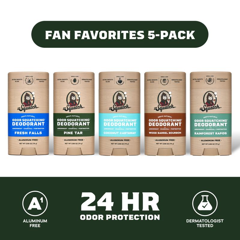 Deodorant 5-Pack - Dr. Squatch - Body Care For Men