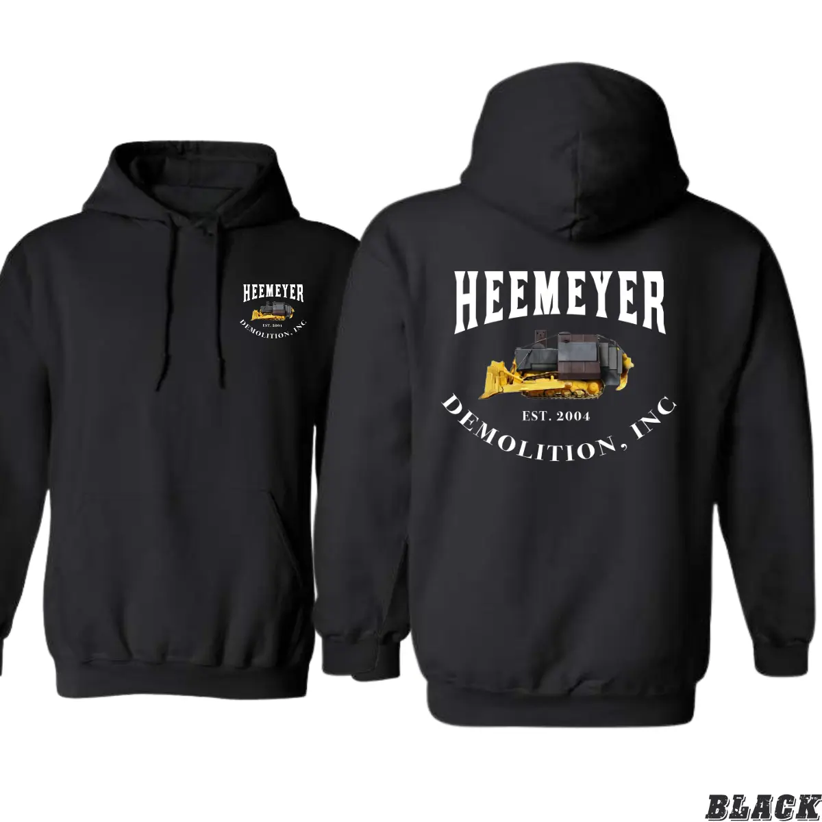Men's Graphic Demolition Bulldozer Design Hoodie - Long Sleeve Sweatshirts - Casual Pullover Sports Outerwear, 2XL