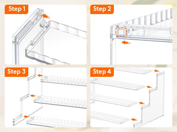 Lifewit 12 Inch 4 Tier White Display Stand with Decorative Fences for Cologne, Fragrance, Figures, Cupcakes & Perfumes - Versatile Storage for Vanity