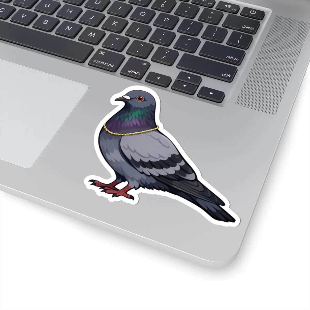 Pigeon with Gold Chain Sticker — Urban Hip-Hop Kiss-Cut Sticker