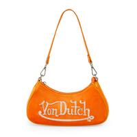 Orange and White Rhinestone Shoulder Bag