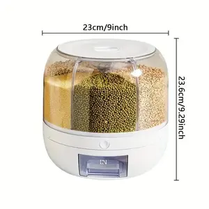 360° Spinning Magic Pantry Push-Button Open Grain Dispenser