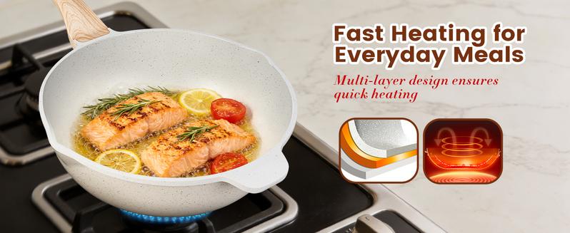 27PCS Pots and Pans Set, Nonstick Ceramic Cookware Set, Healthy Kitchen Cooking Set with Gloves, Apron, Silicone Tools & Pot Protectors, Oven & Dishwasher Safe, PFOA/PFOS Free,Ivory 27PCS Pots and Pans Set, Nonstick Ceramic Cookware Set, Healthy Kitchen Cooking Set with Gloves, Apron, Silicone Tools & Pot Protectors, Oven & Dishwasher Safe, PFOA/PFOS Free,Ivory