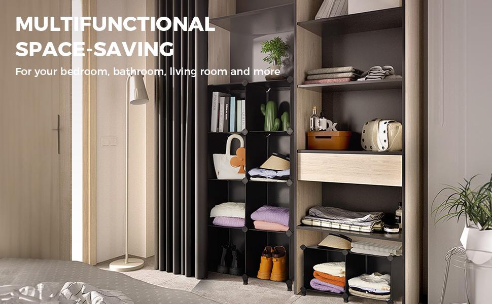 Kitexpert Shoe Storage Boxes(12 Pack), Easy-to-Install Sneaker Container, Stackable Shoe Rack, DIY Shoe Container, Sneaker Head