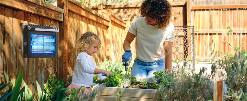 AUKFA Solar Bug Zapper Outdoor, Waterproof Mosquito Zapper Outdoor Solar Powered, 4500V Electric Bug Zapper Indoor w/Smart Light Sensor, Mosquito Trap Fly Zapper for Patio Kitchen Garage Yard Camping