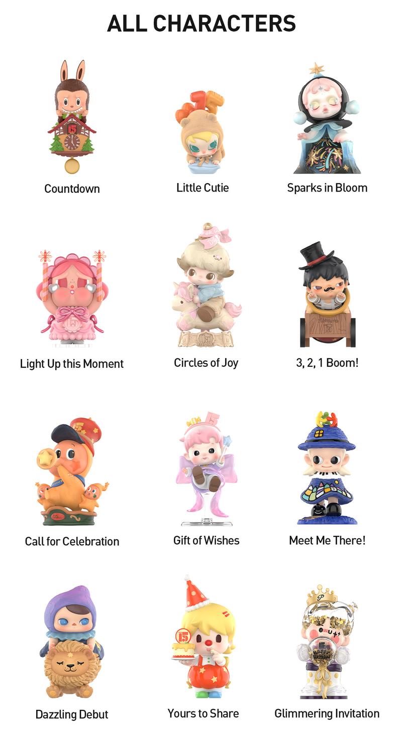 POP MART Celebrating the Moment POP MART 15th Anniversary Series Figures